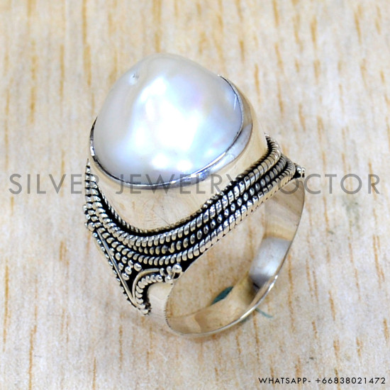 Pearl 925 Sterling Silver Ring (SJWR-2376) Pearl 925 Sterling Silver Ring (SJWR-2376)