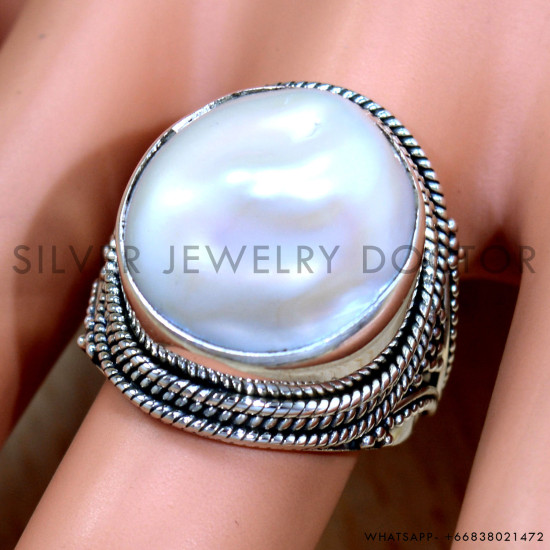 Pearl 925 Sterling Silver Ring (SJWR-2376) Pearl 925 Sterling Silver Ring (SJWR-2376)