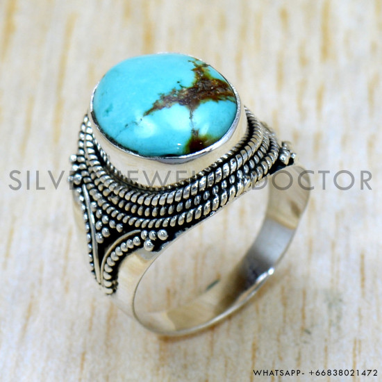 Turquoise 925 Sterling Silver Ring (SJWR-2377) Turquoise 925 Sterling Silver Ring (SJWR-2377)