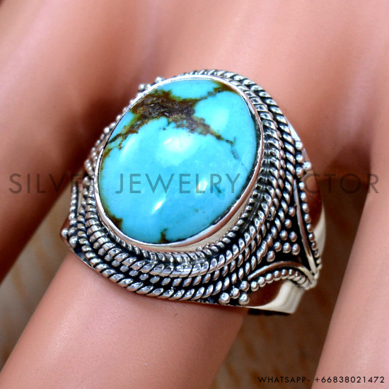 Turquoise 925 Sterling Silver Ring (SJWR-2377) Turquoise 925 Sterling Silver Ring (SJWR-2377)