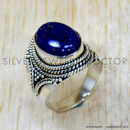 Lapis Lazuli 925 Sterling Silver Ring (SJWR-2378) Lapis Lazuli 925 Sterling Silver Ring (SJWR-2378)