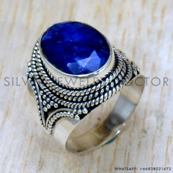 Sapphire 925 Sterling Silver Ring (SJWR-2381)