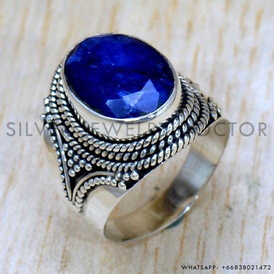 Sapphire 925 Sterling Silver Ring (SJWR-2381) Sapphire 925 Sterling Silver Ring (SJWR-2381)