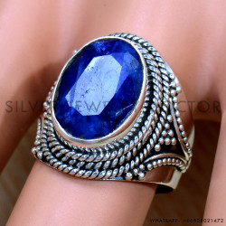 Sapphire 925 Sterling Silver Ring (SJWR-2381)