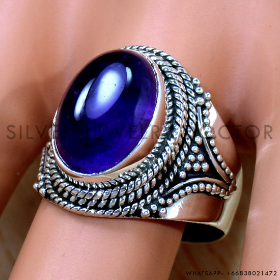 Amethyst 925 Sterling Silver Ring (SJWR-2385) Amethyst 925 Sterling Silver Ring (SJWR-2385)