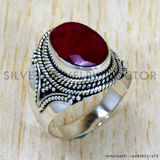 Ruby 925 Sterling Silver Ring (SJWR-2387) Ruby 925 Sterling Silver Ring (SJWR-2387)