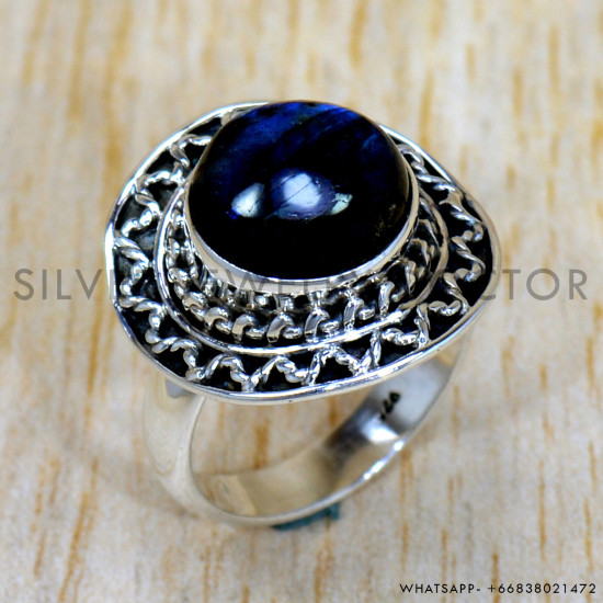 Labradorite 925 Sterling Silver Ring (SJWR-2390) Labradorite 925 Sterling Silver Ring (SJWR-2390)