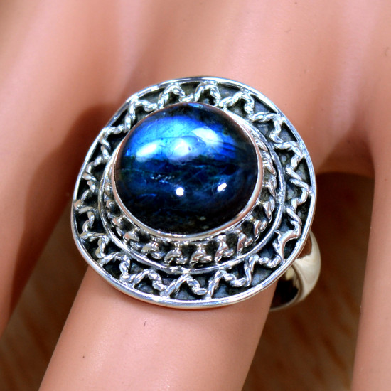 Labradorite 925 Sterling Silver Ring (SJWR-2390) Labradorite 925 Sterling Silver Ring (SJWR-2390)