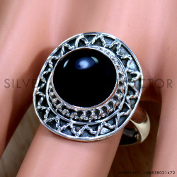 Black Onyx 925 Sterling Silver Ring (SJWR-2393)