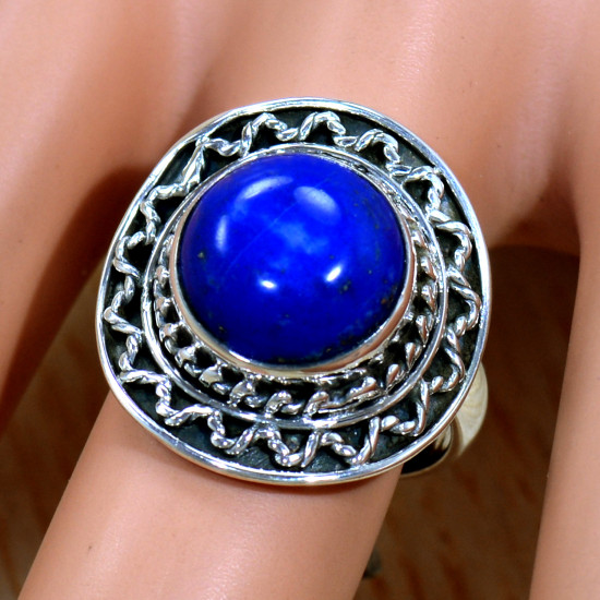 Lapis Lazuli 925 Sterling Silver Ring (SJWR-2396)