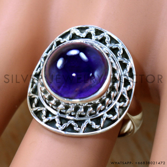 Amethyst 925 Sterling Silver Ring (SJWR-2399) Amethyst 925 Sterling Silver Ring (SJWR-2399)