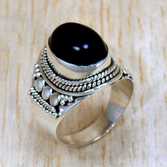 Black Onyx 925 Sterling Silver Ring (SJWR-2400) Black Onyx 925 Sterling Silver Ring (SJWR-2400)