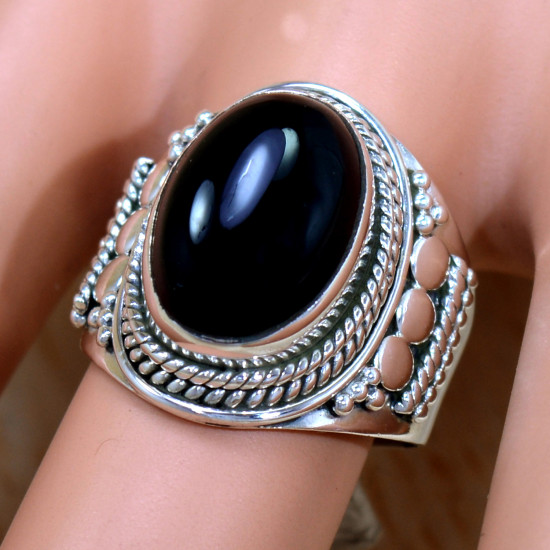 Black Onyx 925 Sterling Silver Ring (SJWR-2400) Black Onyx 925 Sterling Silver Ring (SJWR-2400)