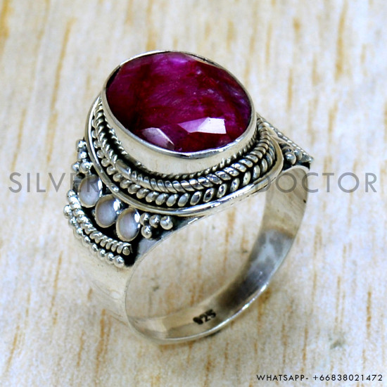 Ruby 925 Sterling Silver Ring (SJWR-2402) Ruby 925 Sterling Silver Ring (SJWR-2402)