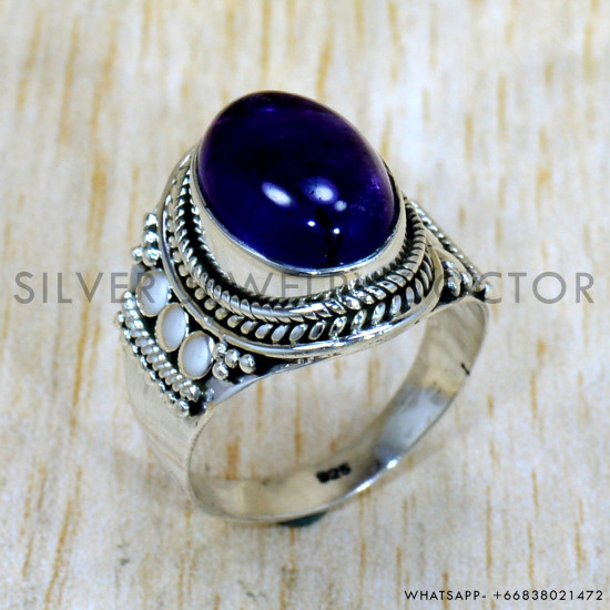 Amethyst 925 Sterling Silver Ring (SJWR-2404) Amethyst 925 Sterling Silver Ring (SJWR-2404)