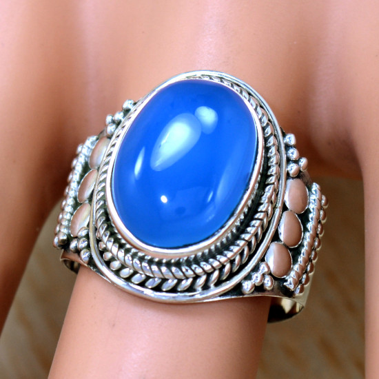Chalcedony 925 Sterling Silver Ring (SJWR-2408) Chalcedony 925 Sterling Silver Ring (SJWR-2408)