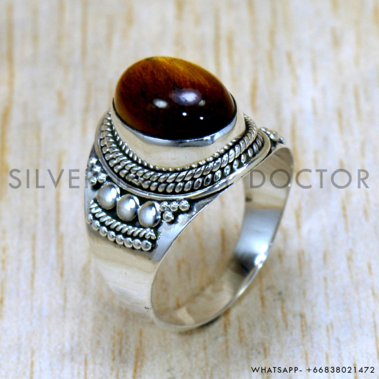 Tiger Eye 925 Sterling Silver Ring (SJWR-2413) Tiger Eye 925 Sterling Silver Ring (SJWR-2413)