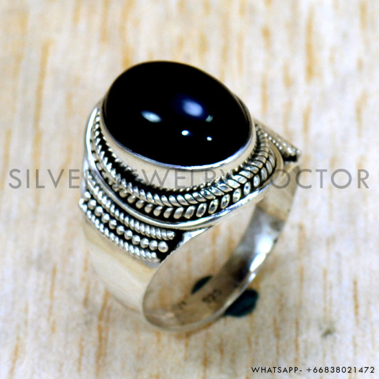 Black Onyx 925 Sterling Silver Ring (SJWR-2415) Black Onyx 925 Sterling Silver Ring (SJWR-2415)