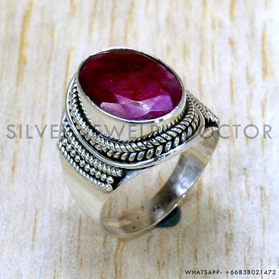 Ruby 925 Sterling Silver Ring (SJWR-2417) Ruby 925 Sterling Silver Ring (SJWR-2417)