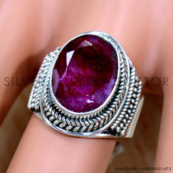 Ruby 925 Sterling Silver Ring (SJWR-2417) Ruby 925 Sterling Silver Ring (SJWR-2417)