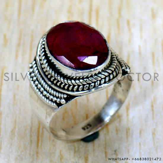 Ruby 925 Sterling Silver Ring (SJWR-2420) Ruby 925 Sterling Silver Ring (SJWR-2420)