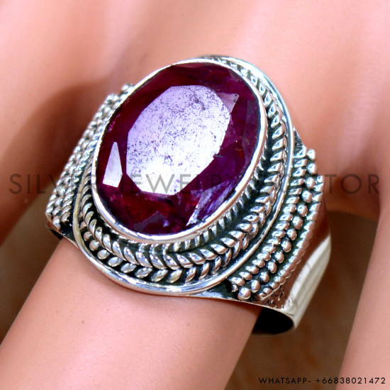 Ruby 925 Sterling Silver Ring (SJWR-2420) Ruby 925 Sterling Silver Ring (SJWR-2420)