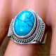 Turquoise 925 Sterling Silver Ring (SJWR-2421) Turquoise 925 Sterling Silver Ring (SJWR-2421)