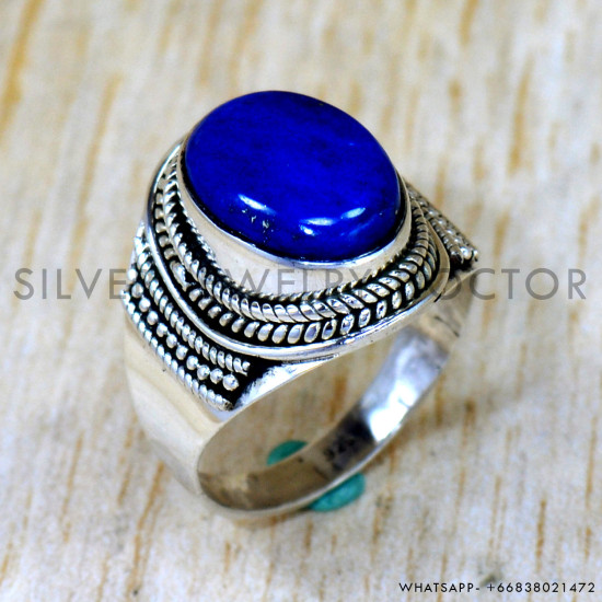 Lapis Lazuli 925 Sterling Silver Ring (SJWR-2426) Lapis Lazuli 925 Sterling Silver Ring (SJWR-2426)