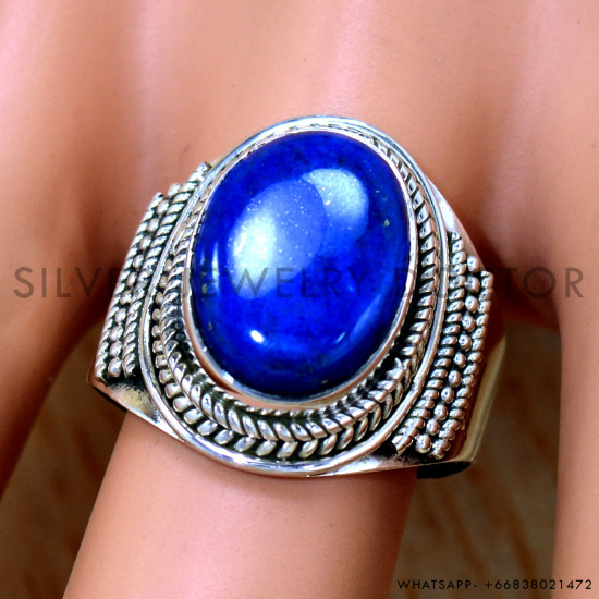 Lapis Lazuli 925 Sterling Silver Ring (SJWR-2426) Lapis Lazuli 925 Sterling Silver Ring (SJWR-2426)