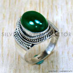 Green Onyx 925 Sterling Silver Ring (SJWR-2427)