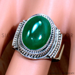 Green Onyx 925 Sterling Silver Ring (SJWR-2427)