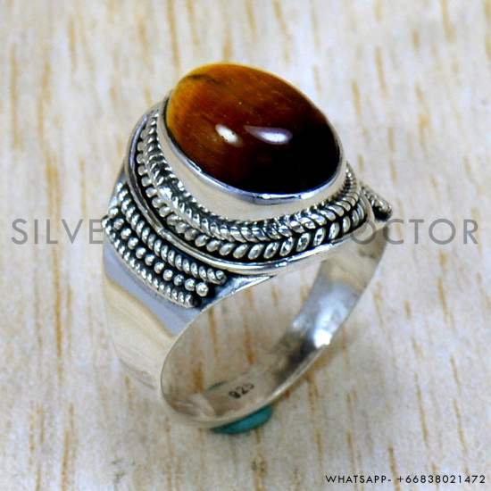 Tiger Eye 925 Sterling Silver Ring (SJWR-2429) Tiger Eye 925 Sterling Silver Ring (SJWR-2429)