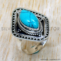 Turquoise 925 Sterling Silver Ring (SJWR-2430) Turquoise 925 Sterling Silver Ring (SJWR-2430)