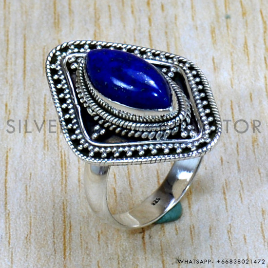 Lapis Lazuli 925 Sterling Silver Ring (SJWR-2434) Lapis Lazuli 925 Sterling Silver Ring (SJWR-2434)