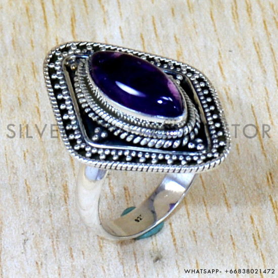 Amethyst 925 Sterling Silver Ring (SJWR-2435) Amethyst 925 Sterling Silver Ring (SJWR-2435)