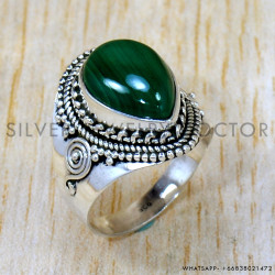 Malachite 925 Sterling Silver Ring (SJWR-2442)