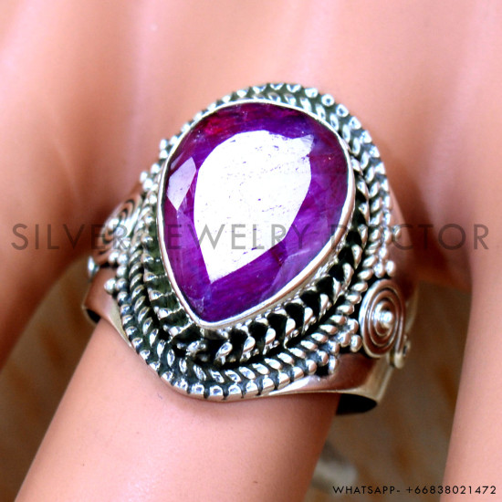 Ruby 925 Sterling Silver Ring (SJWR-2450) Ruby 925 Sterling Silver Ring (SJWR-2450)