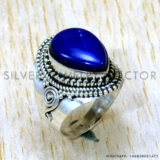 Lapis Lazuli 925 Sterling Silver Ring (SJWR-2451) Lapis Lazuli 925 Sterling Silver Ring (SJWR-2451)