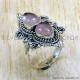 Rose Quartz 925 Sterling Silver Ring (SJWR-2455) Rose Quartz 925 Sterling Silver Ring (SJWR-2455)