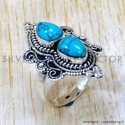 Turquoise 925 Sterling Silver Ring (SJWR-2460)