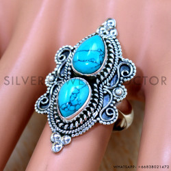 Turquoise 925 Sterling Silver Ring (SJWR-2460)
