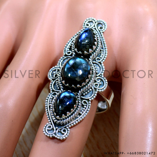 Labradorite 925 Sterling Silver Ring (SJWR-2464) Labradorite 925 Sterling Silver Ring (SJWR-2464)