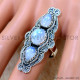 Rainbow Moonstone 925 Sterling Silver Ring (SJWR-2470) Rainbow Moonstone 925 Sterling Silver Ring (SJWR-2470)