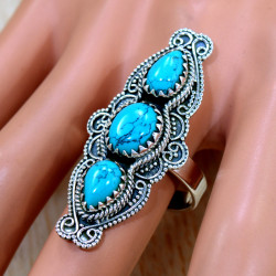 Turquoise 925 Sterling Silver Ring (SJWR-2475)