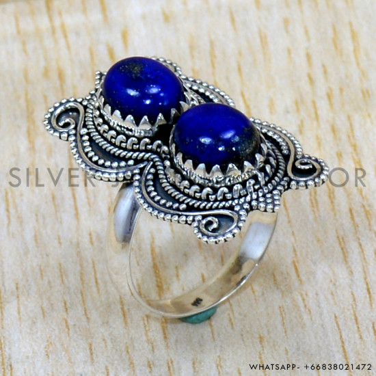 Lapis Lazuli 925 Sterling Silver Ring (SJWR-2477) Lapis Lazuli 925 Sterling Silver Ring (SJWR-2477)