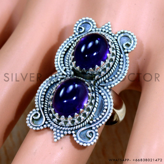 Amethyst 925 Sterling Silver Ring (SJWR-2478) Amethyst 925 Sterling Silver Ring (SJWR-2478)