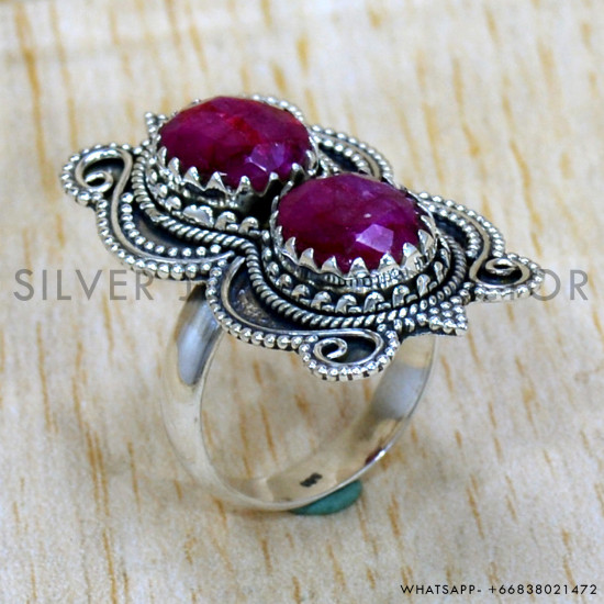 Ruby 925 Sterling Silver Ring (SJWR-2479) Ruby 925 Sterling Silver Ring (SJWR-2479)