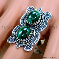 Malachite 925 Sterling Silver Ring (SJWR-2480)