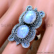 Rainbow Moonstone 925 Sterling Silver Ring (SJWR-2483) Rainbow Moonstone 925 Sterling Silver Ring (SJWR-2483)