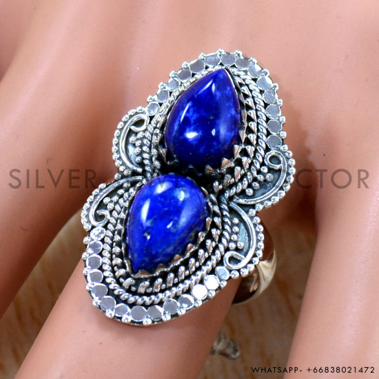 Lapis Lazuli 925 Sterling Silver Ring (SJWR-2485) Lapis Lazuli 925 Sterling Silver Ring (SJWR-2485)